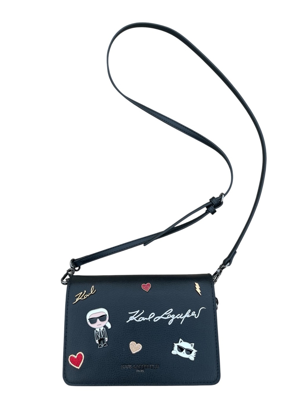 NEW Karl Lagerfeld Paris Lourdes Crossbody with Cate Pins